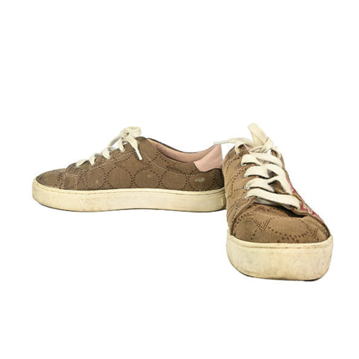 tenis bege com bordado floral