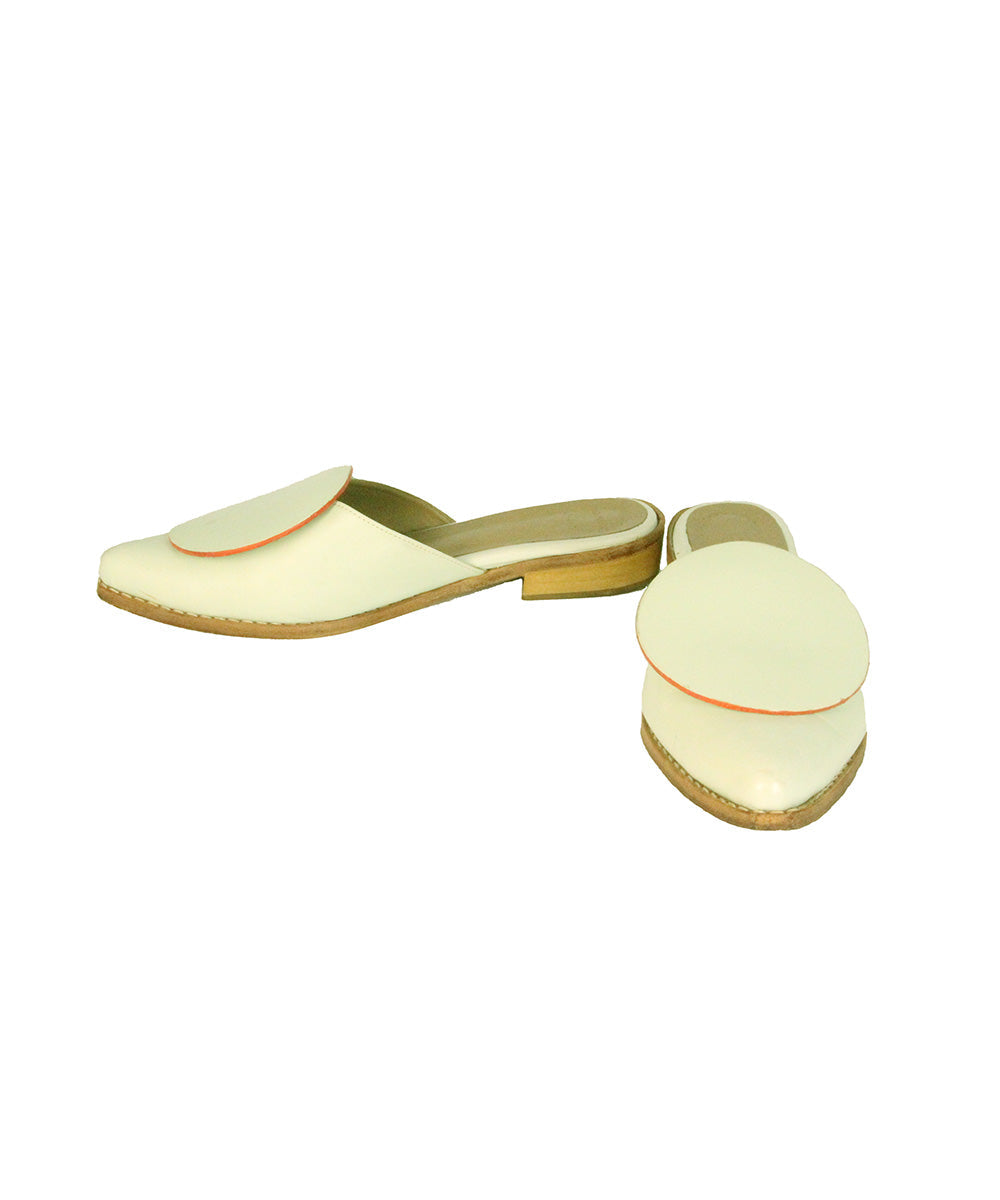 Sapato Mule Verde Menta com Circulo