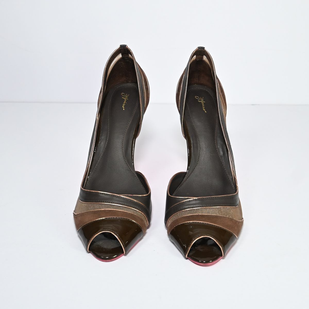 Sapato de salto alto Marrom tip toe