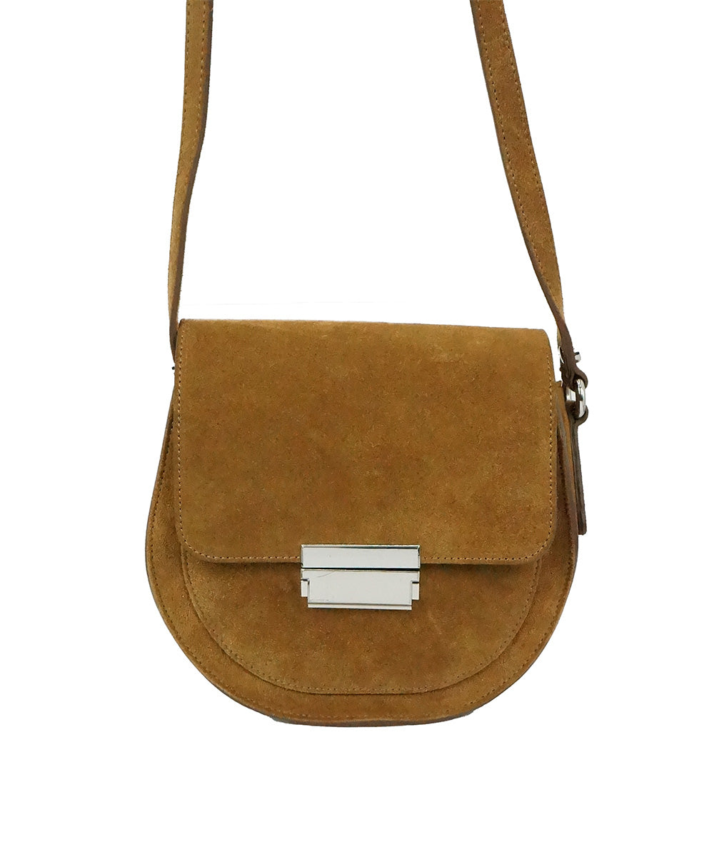 Bolsa Pequena Bege de Camurça