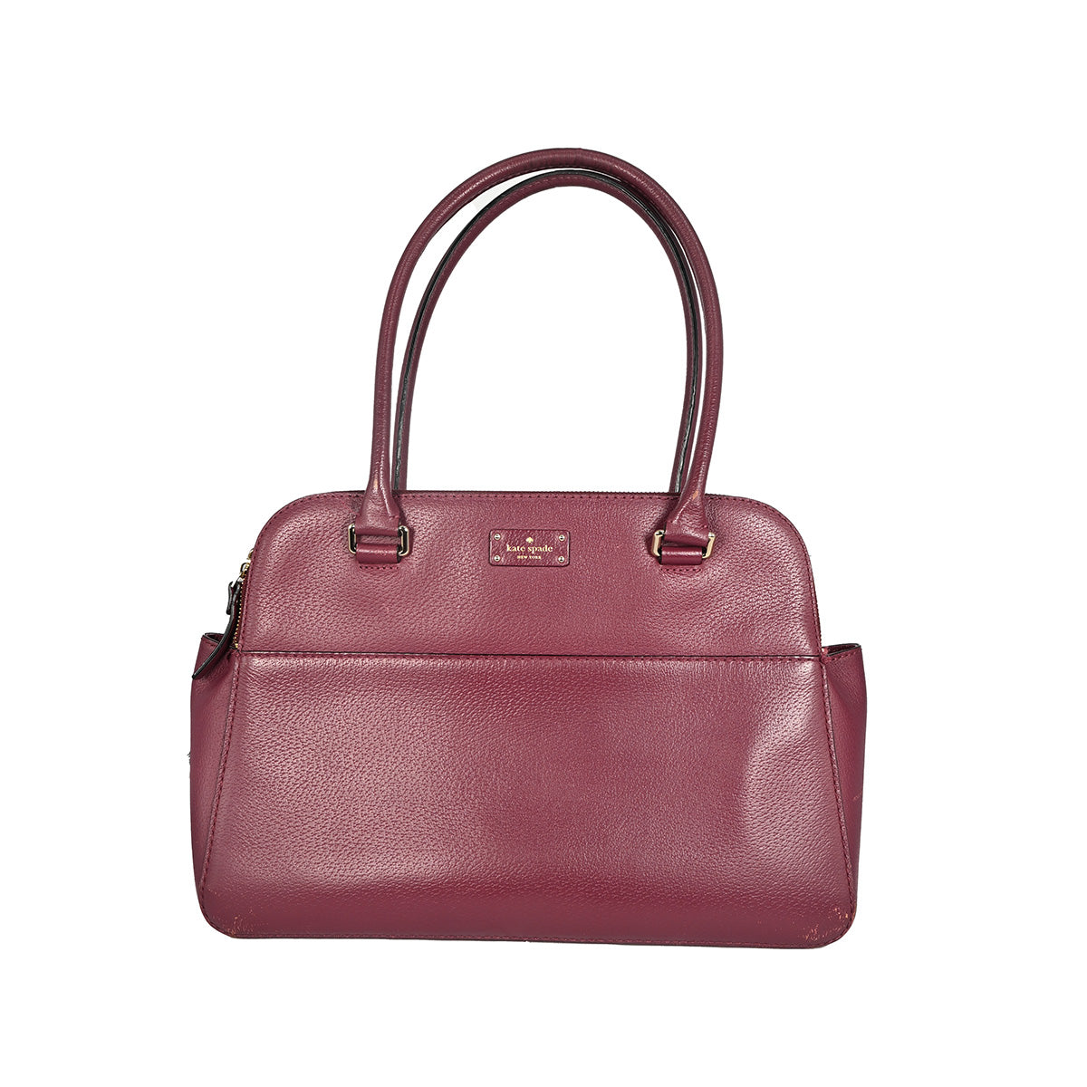 Bolsa grande de couro bordô rosado