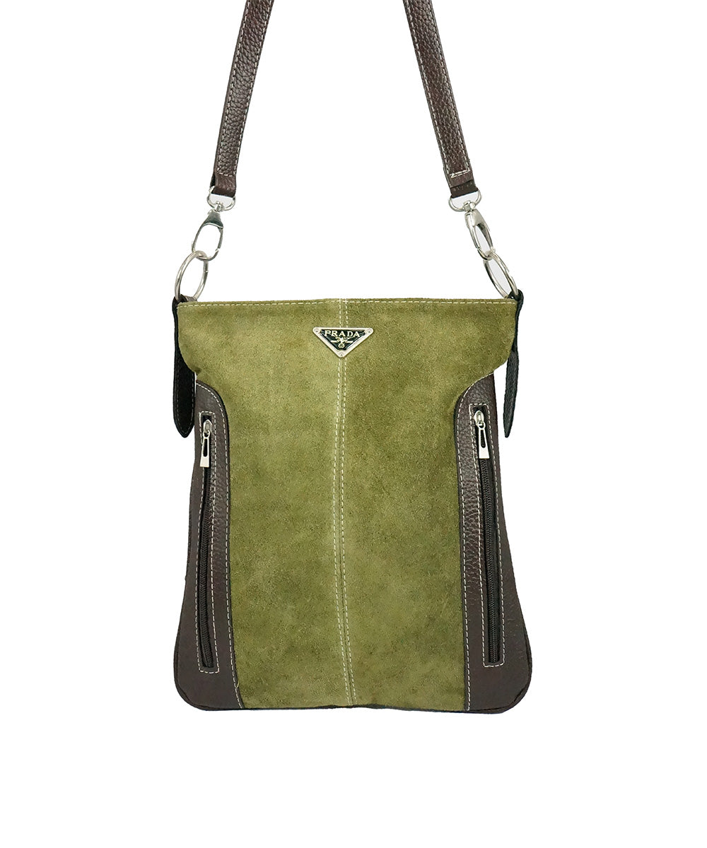 Bolsa verdemusgo e marrom