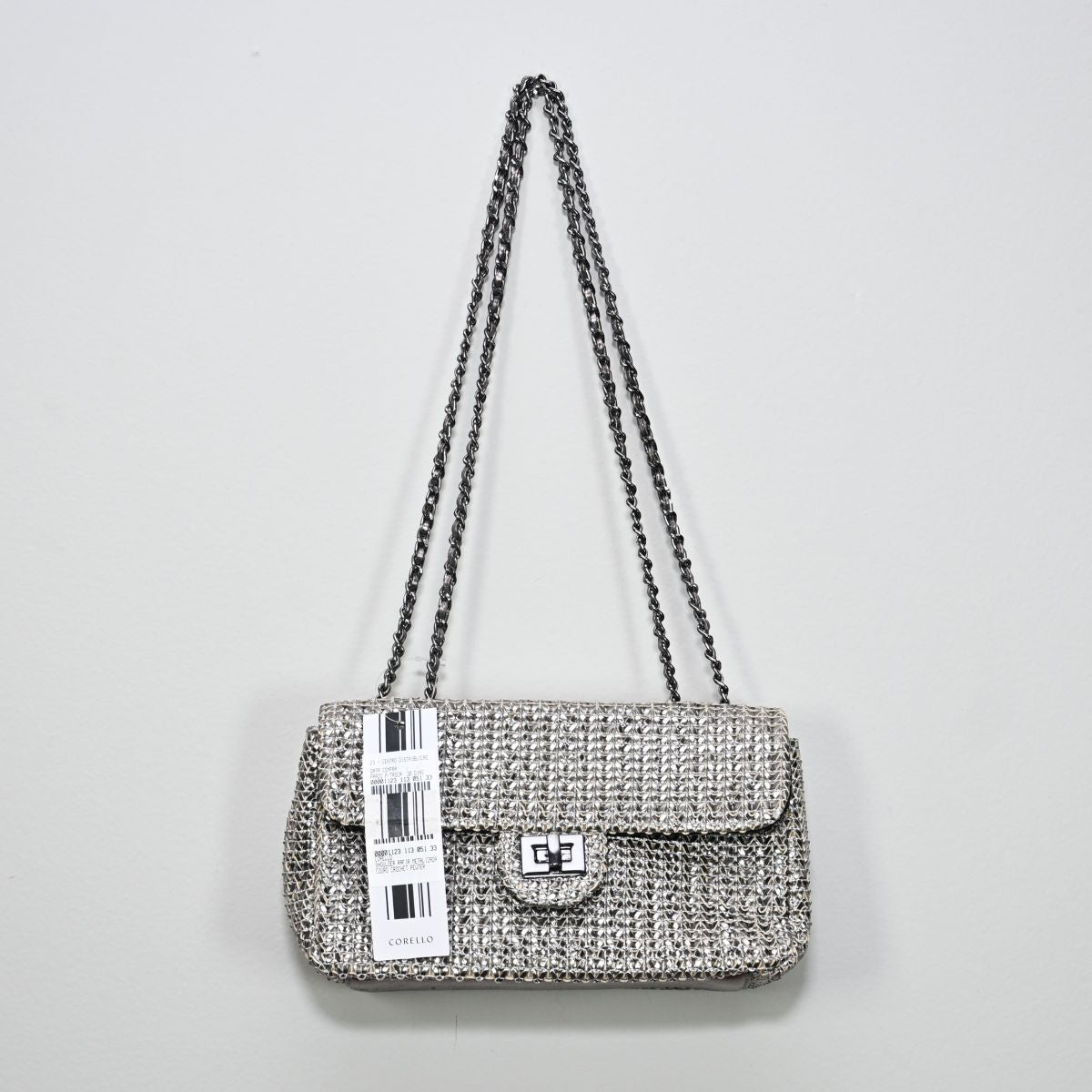 Bolsa média prateada