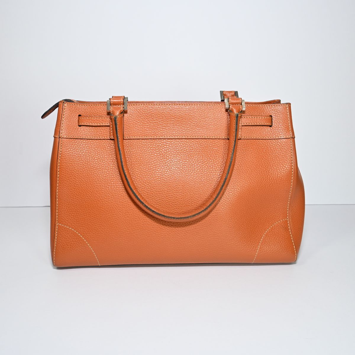 Bolsa tote de couro marrom