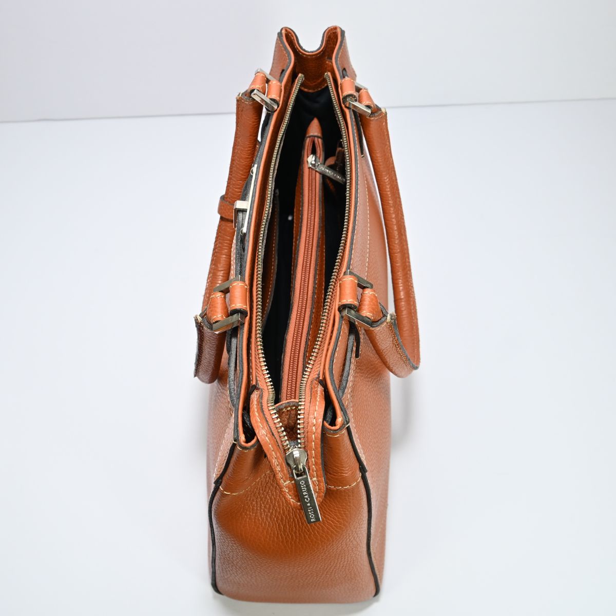 Bolsa tote de couro marrom