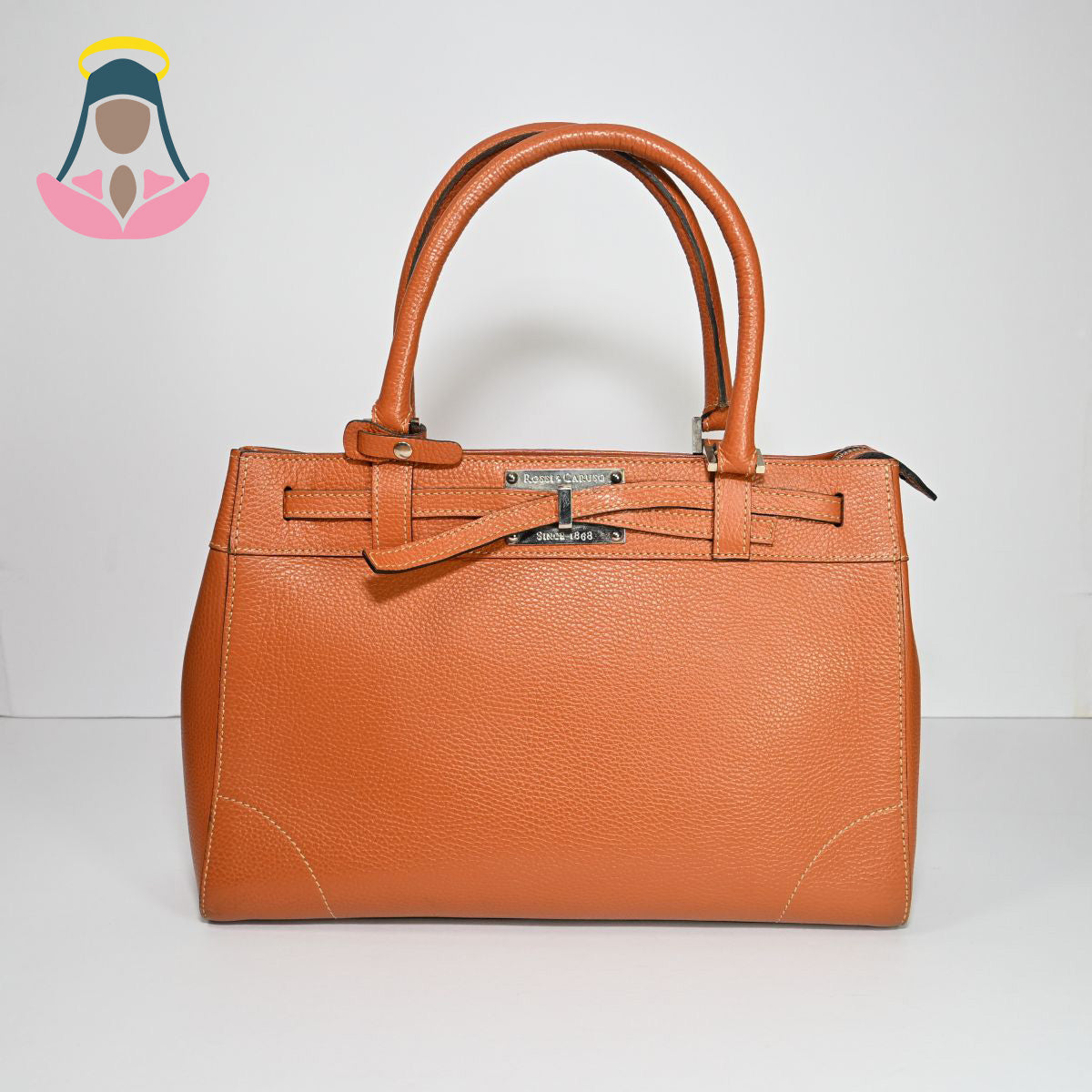 Bolsa tote de couro marrom
