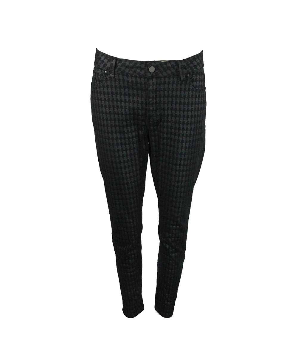 Calça Preta Skinny Texturizada