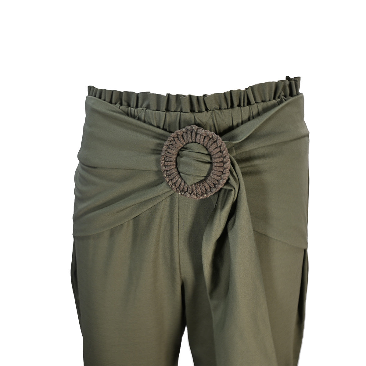 Calça verde musgo com cinto