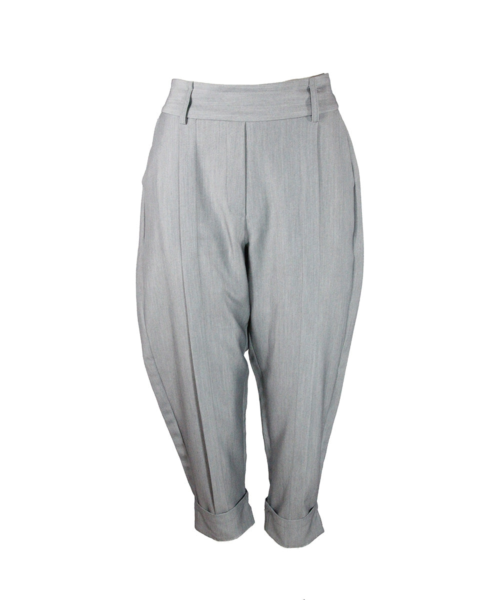 Calça Cinza Cintura Alta