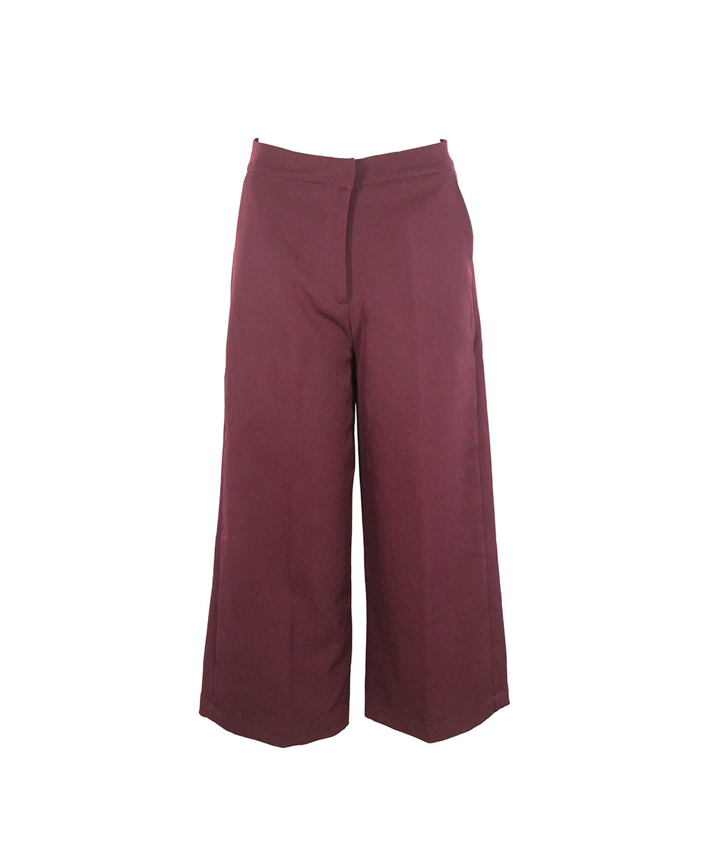 Calça Roxa de Corte Reto