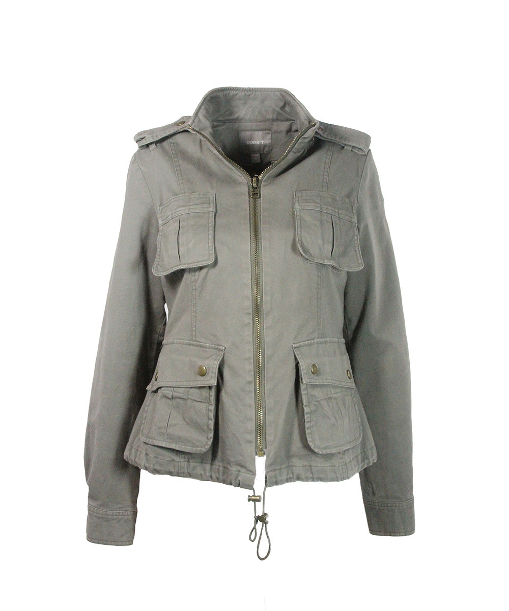 Jaqueta Verde Estilo Militar