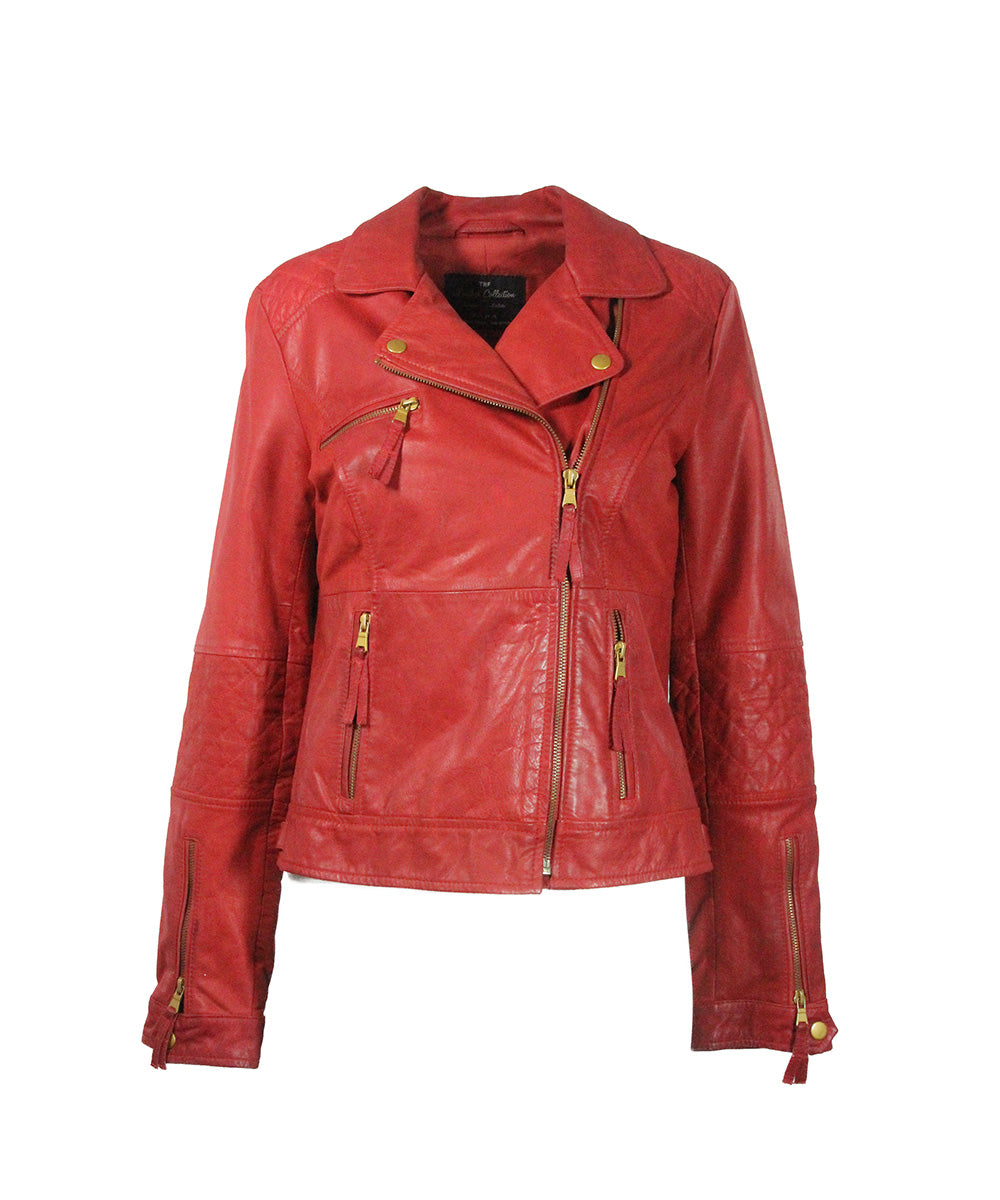 Jaqueta de couro Vermelho
