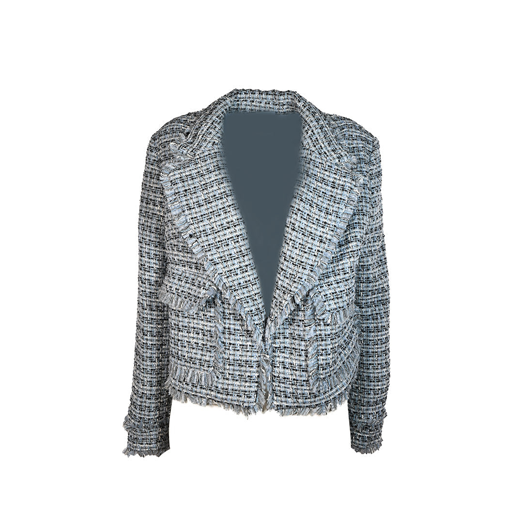 Blazer azul de tweed