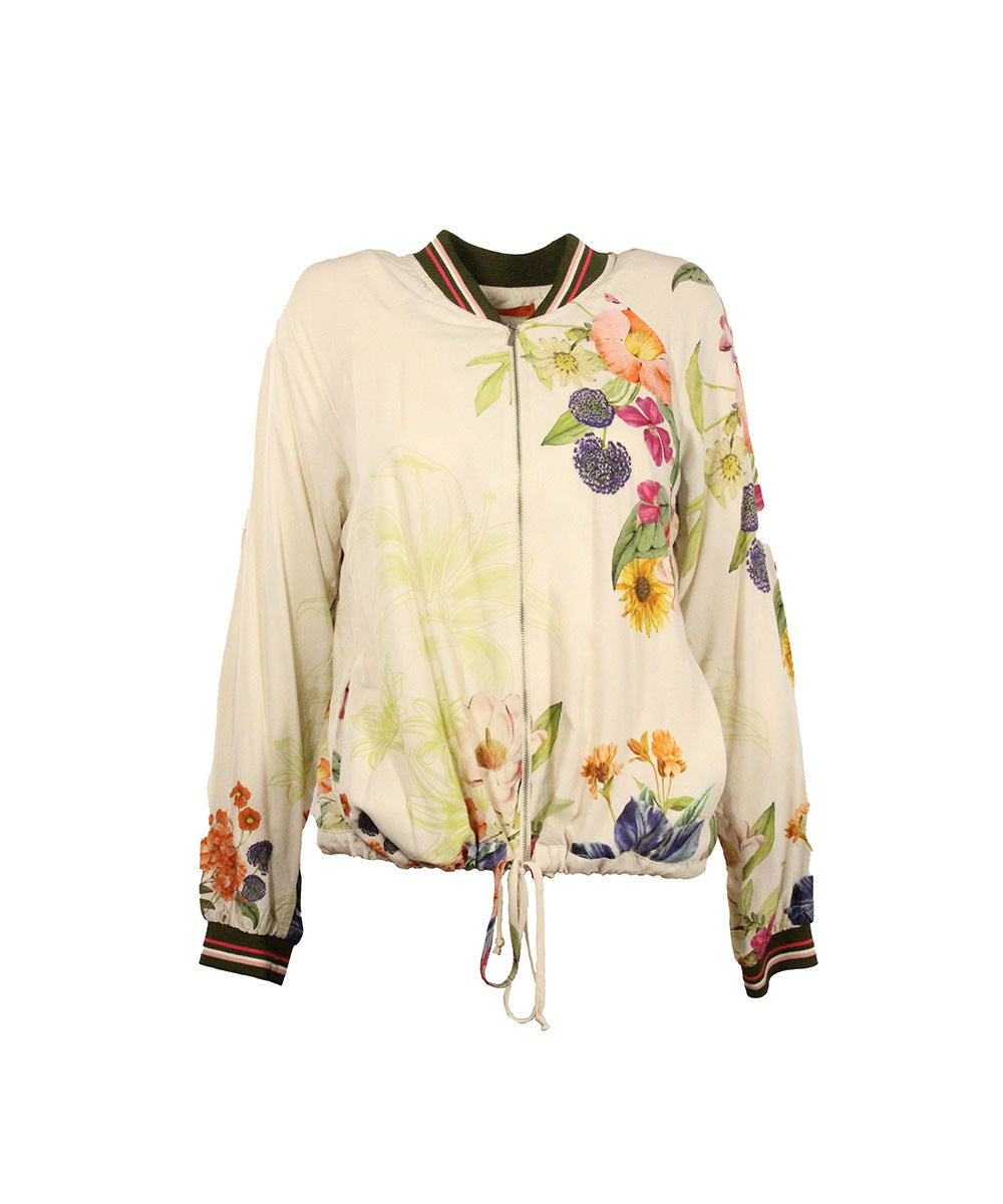 Jaqueta Creme Floral