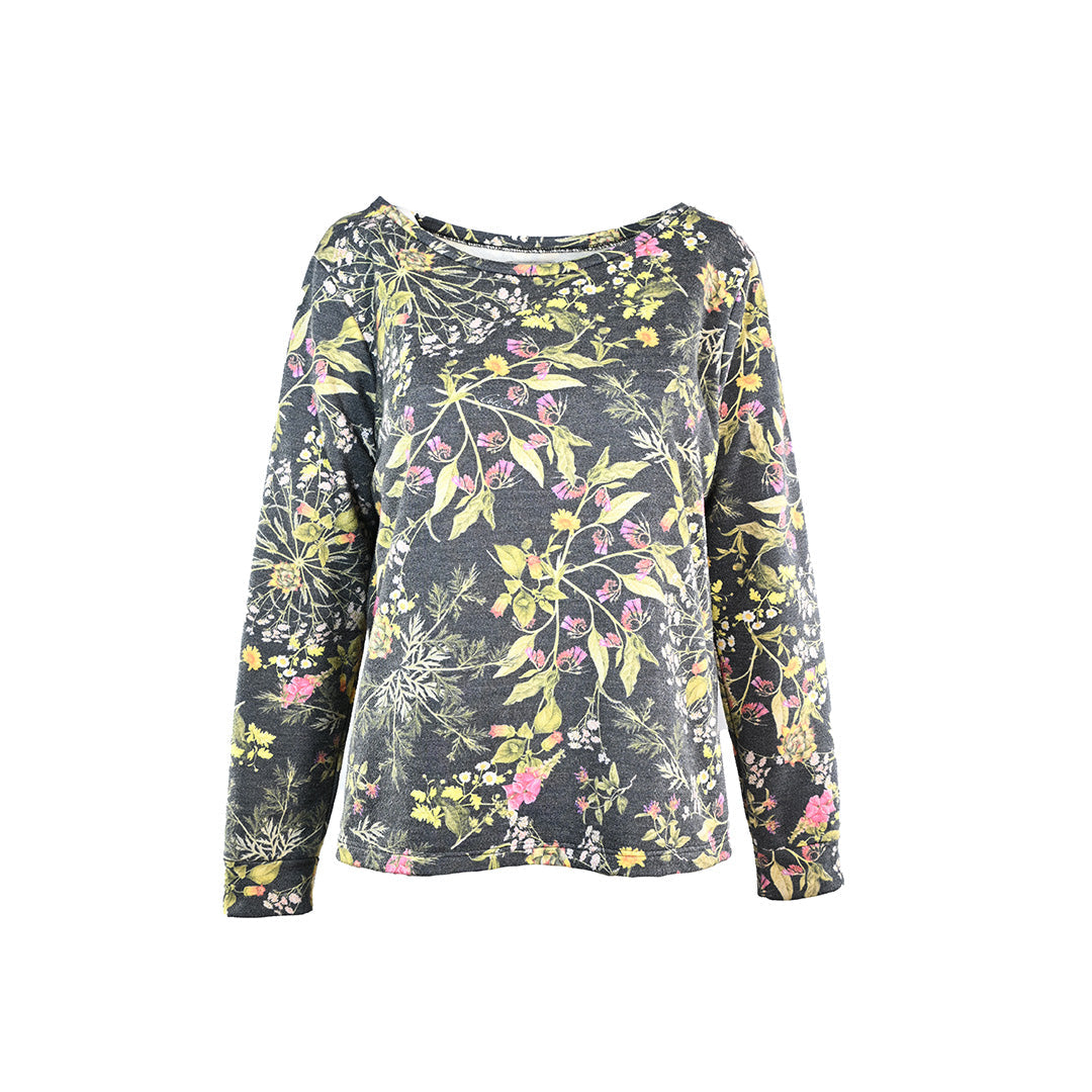 Casaco moletom floral
