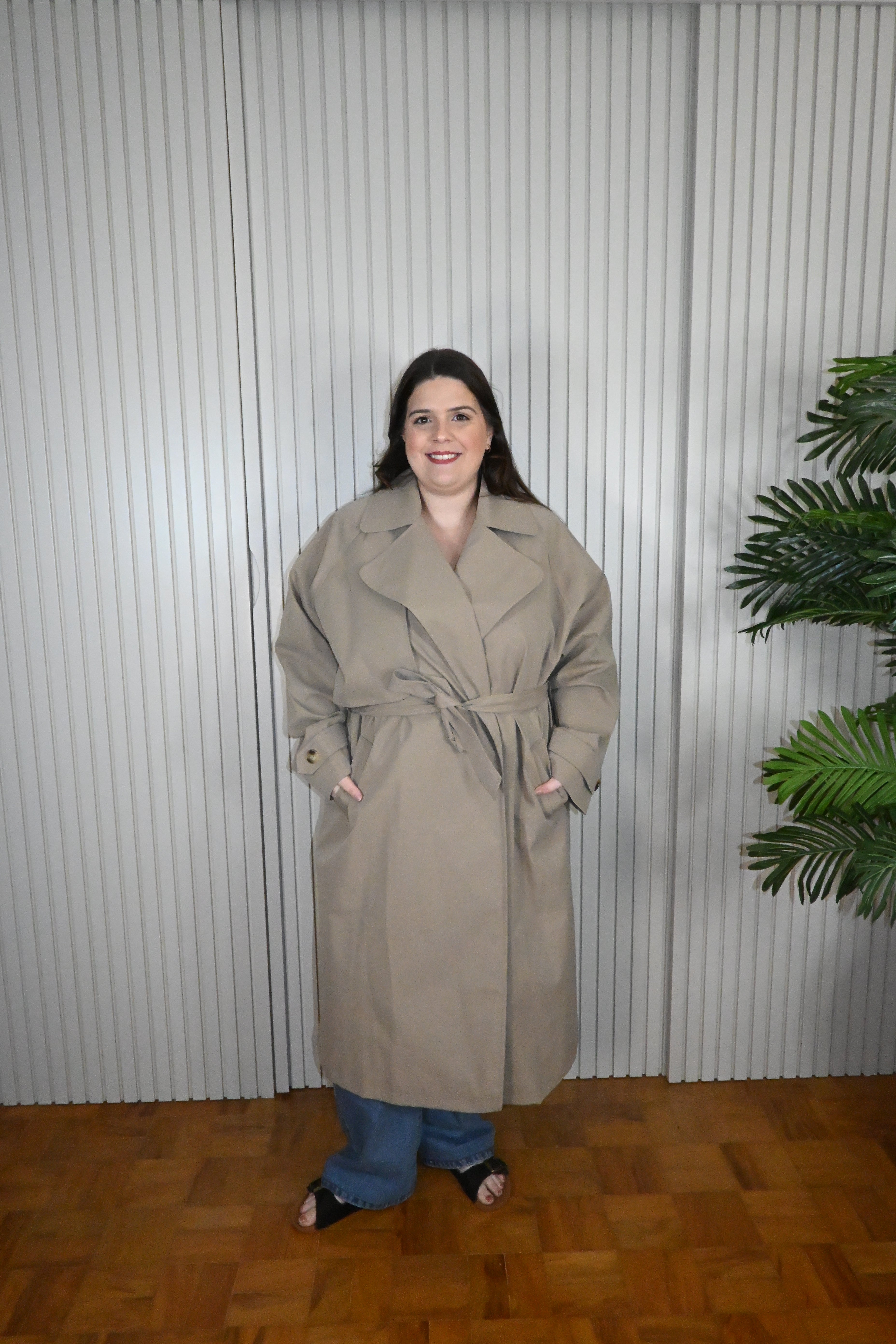 Trench Coat Oversized Bege