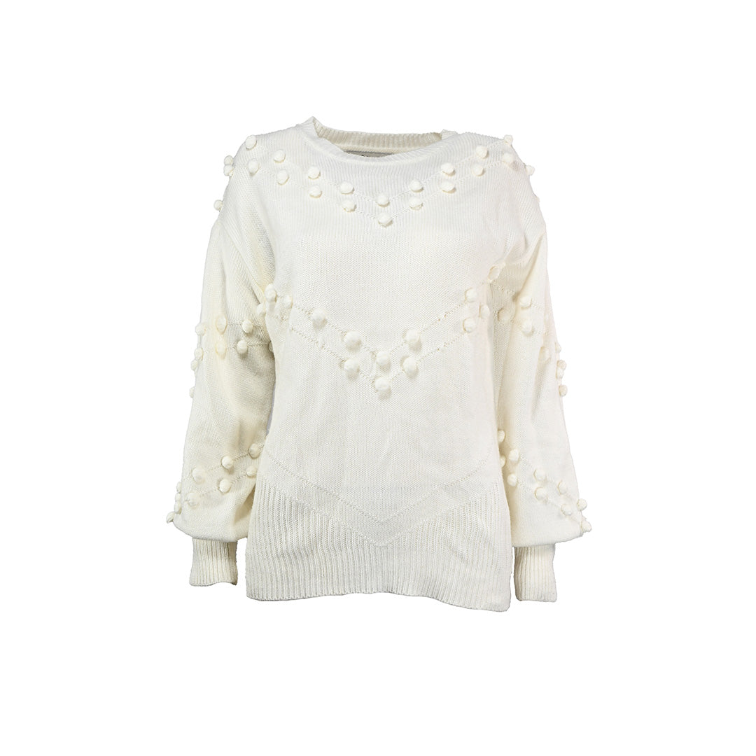 Malha De Tricot Branca