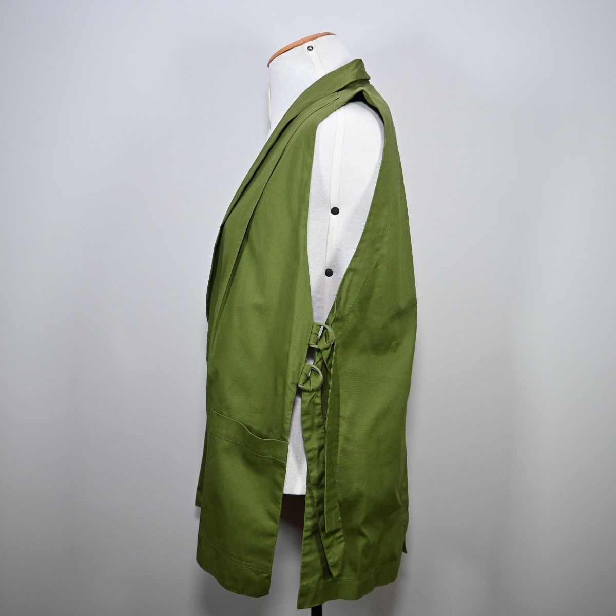 Colete longo verde militar