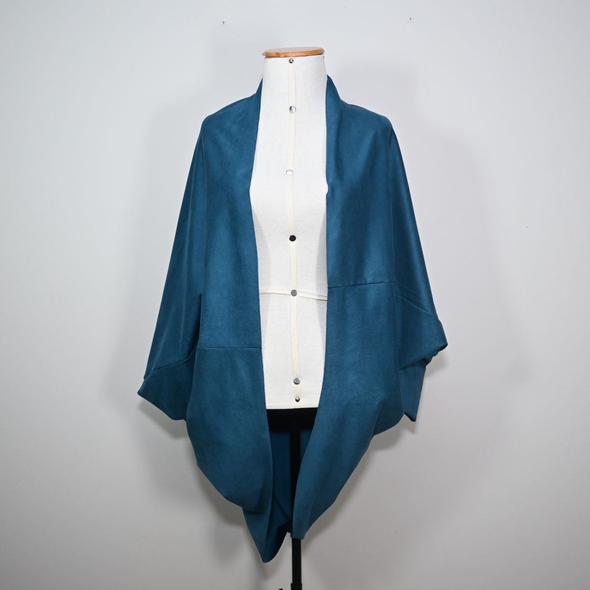 Kimono de sued azul