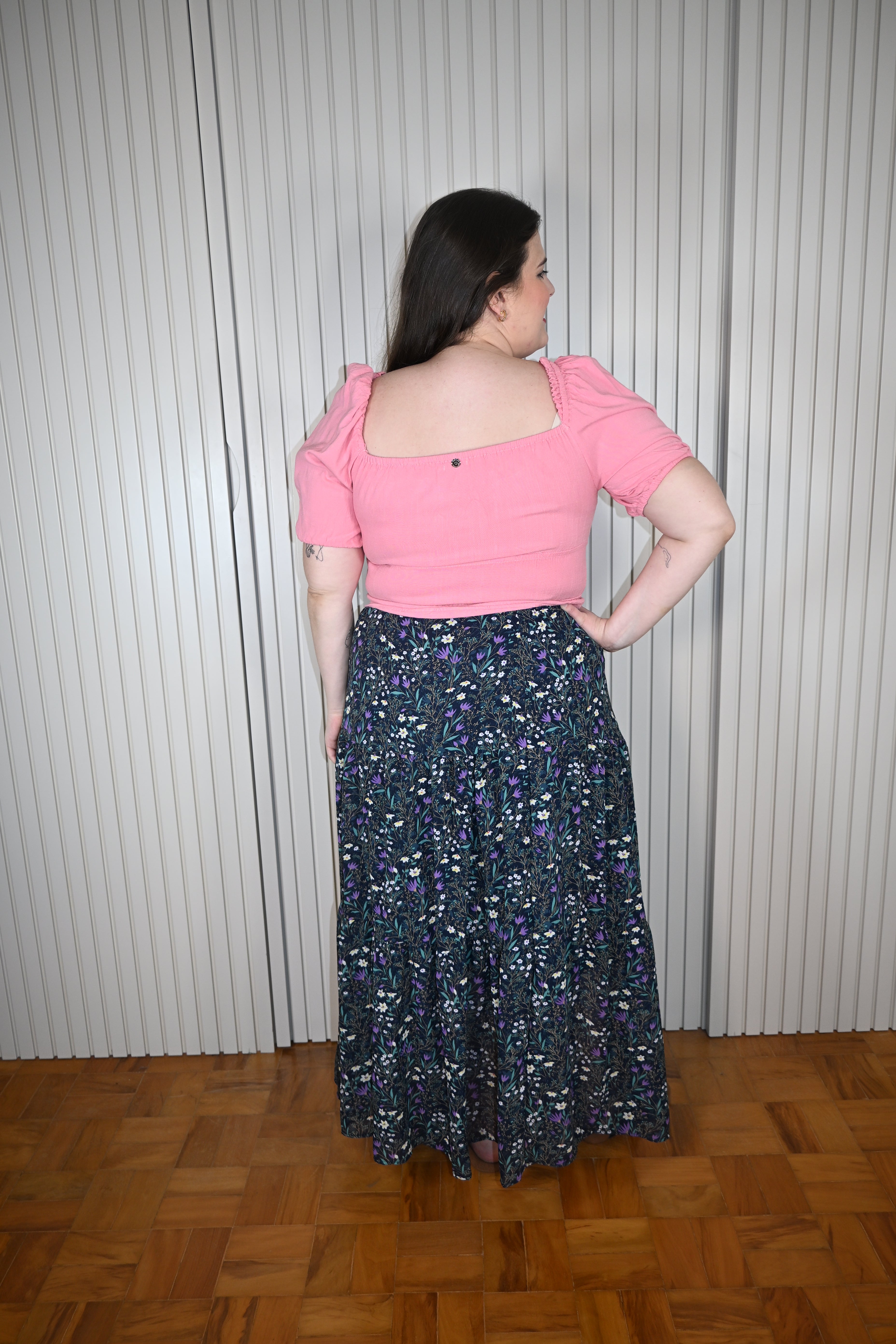Saia Midi Estampada