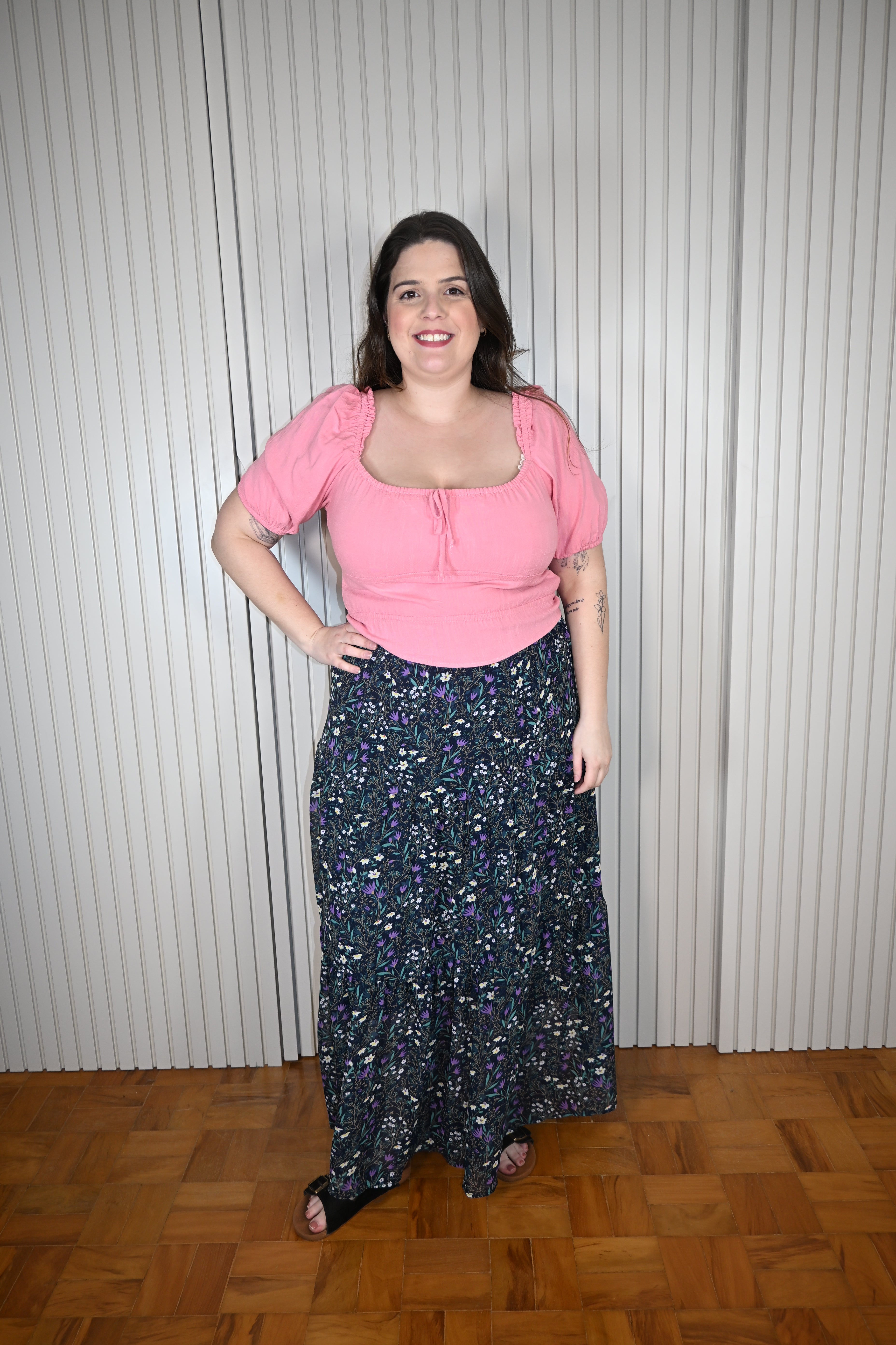 Saia Midi Estampada