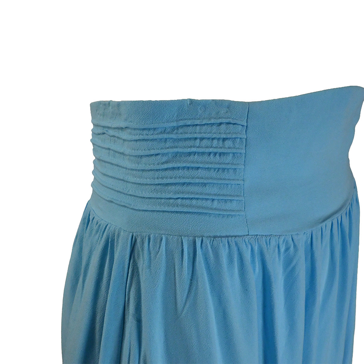 Saia longa azul claro com amarrações