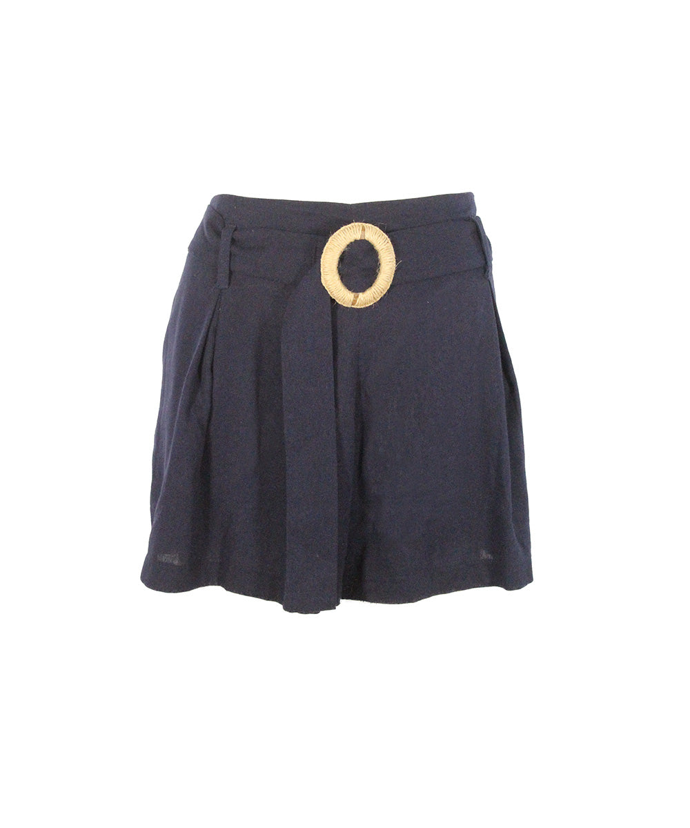 Short Azul Marinho com Cinto