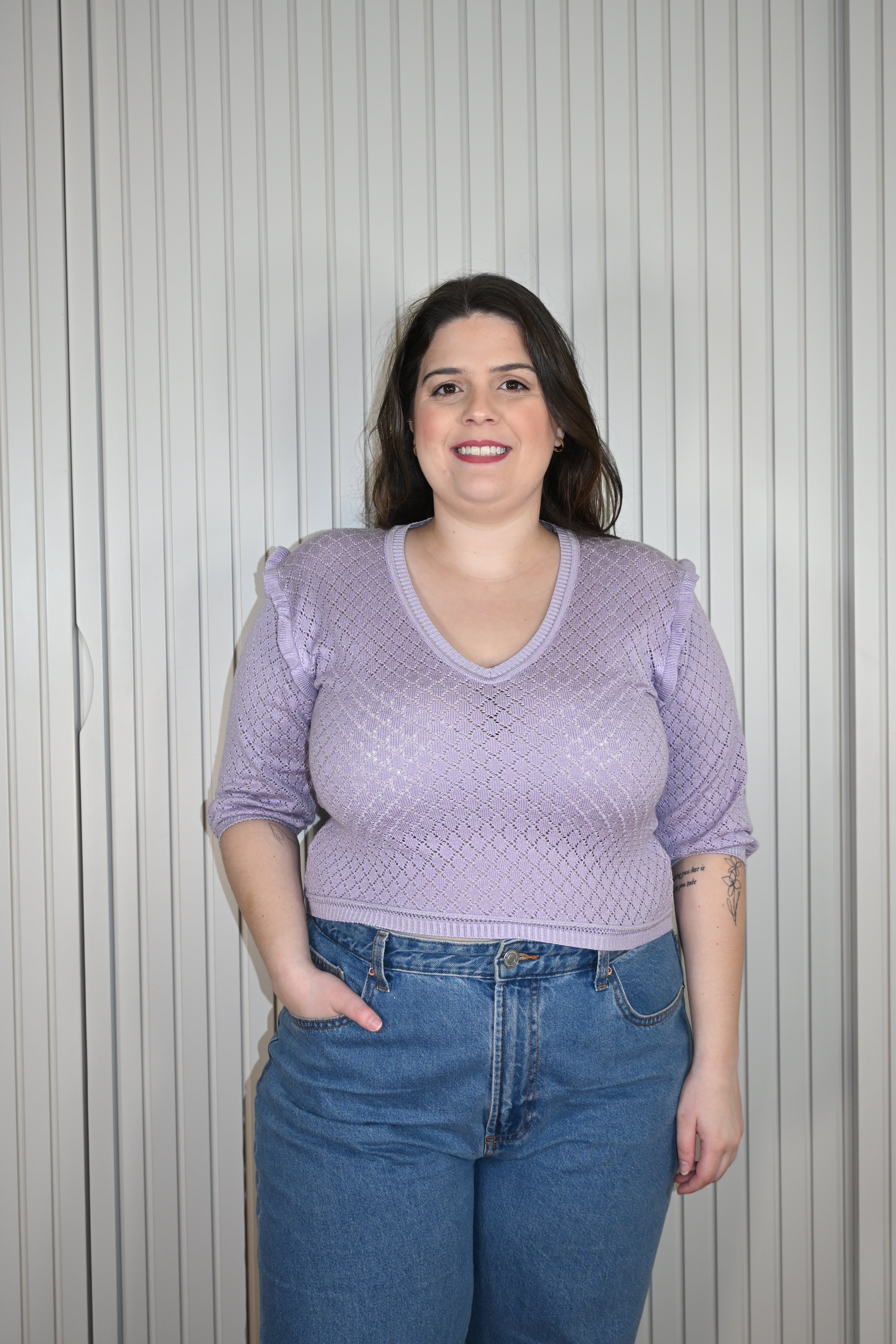 Blusa Lilás de Malha