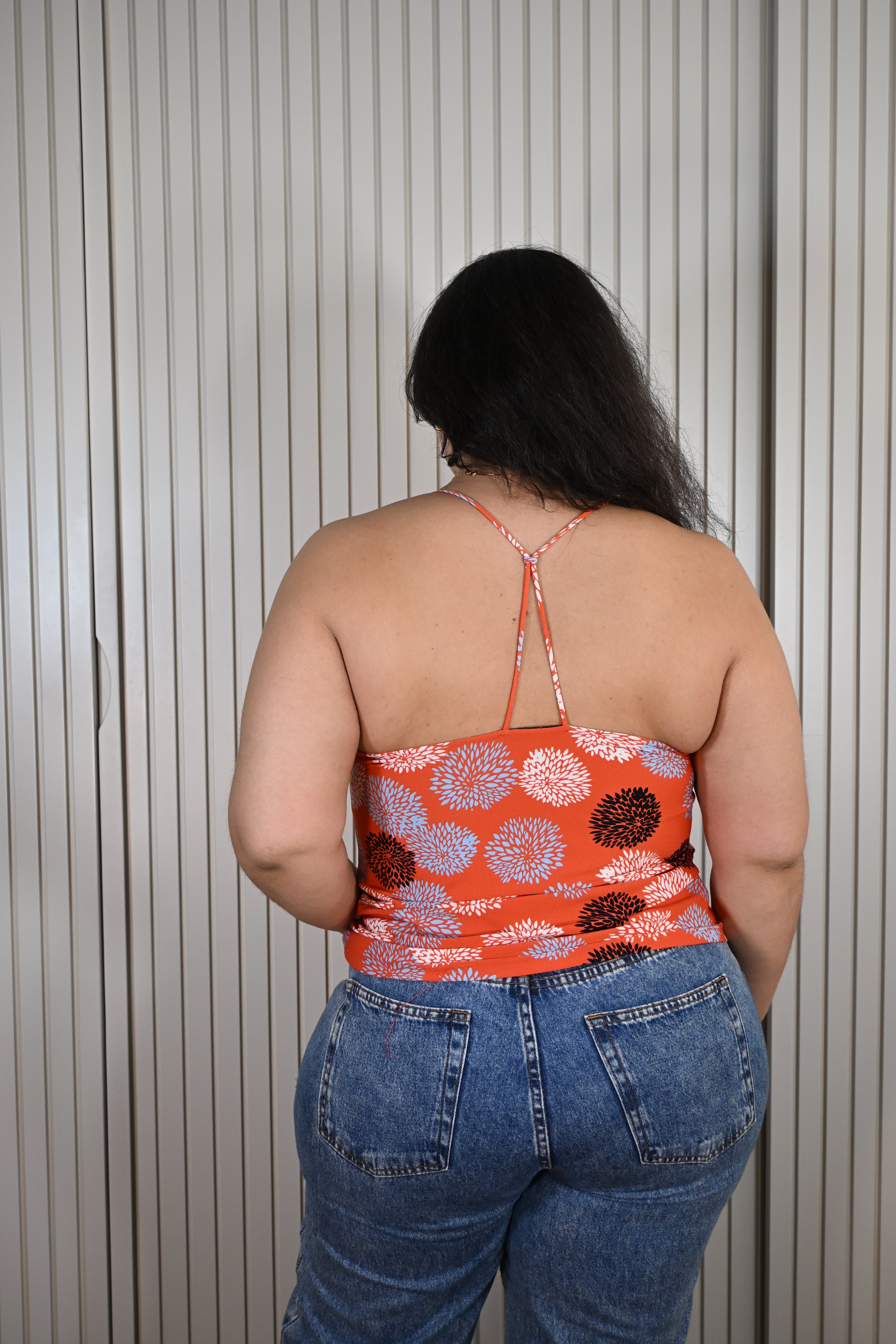 Regata Laranja Estampada