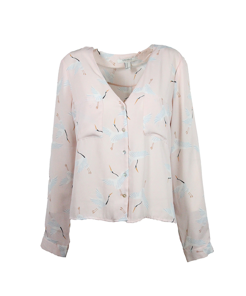 Camisa Rosa Claro com Cegonhas