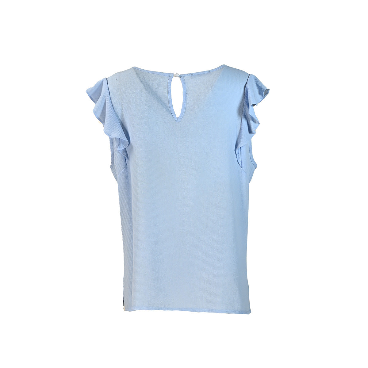 Camiseta azul claro com perolas