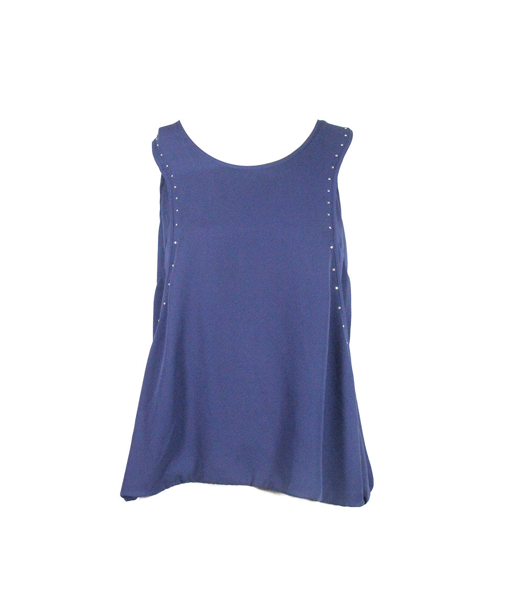 Regata Azul-marinho com Strass