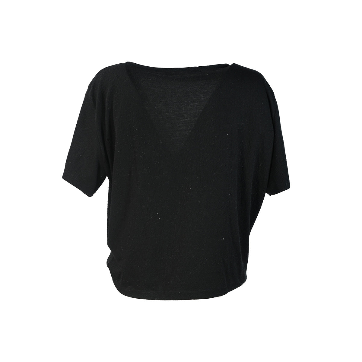 Blusa preta com torção frontal