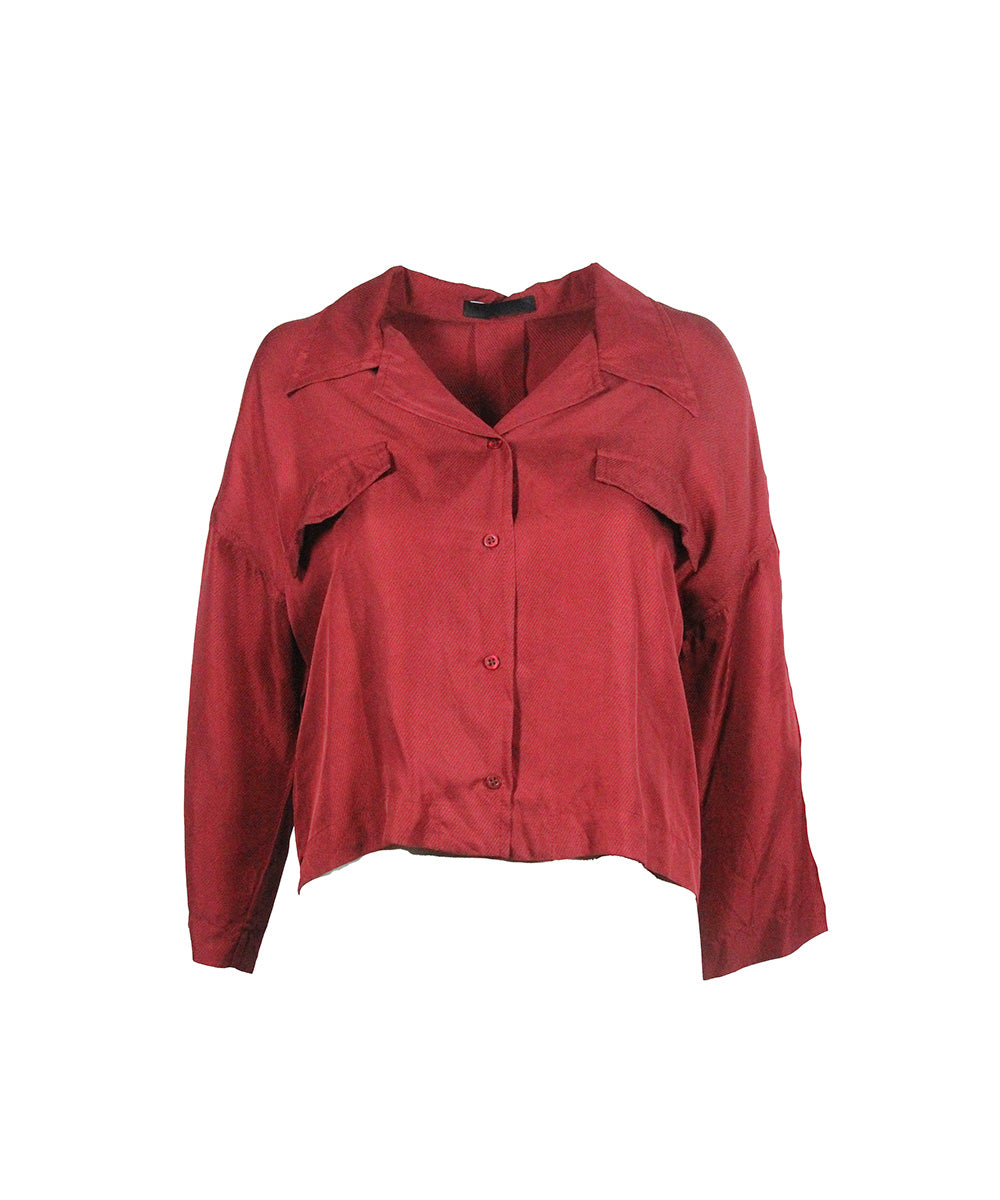 Camisa Vinhos com Manga 3/4