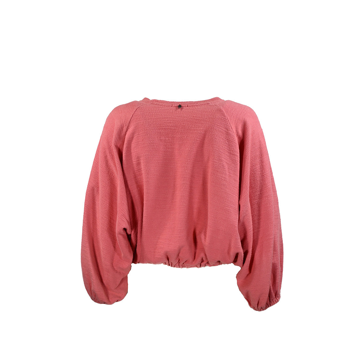 Camiseta larga rosa com mangas 3/4