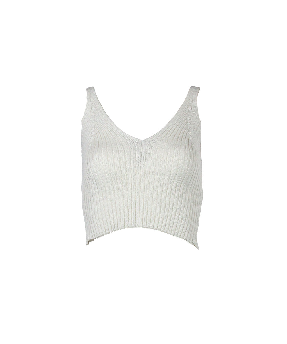 Cropped Branco de Malha