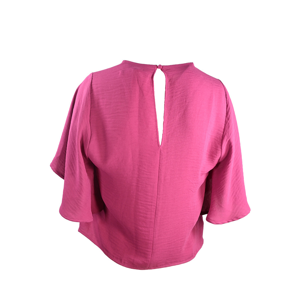 Blusa Ampla em Rosa Magenta com Manga Fluida