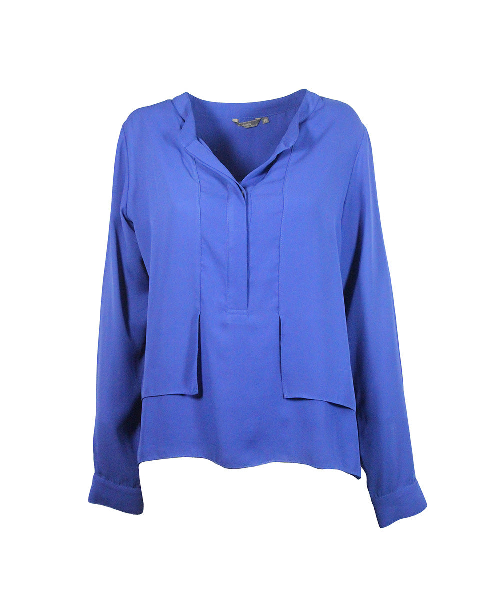 Camisa Azul Royal com Bolsos
