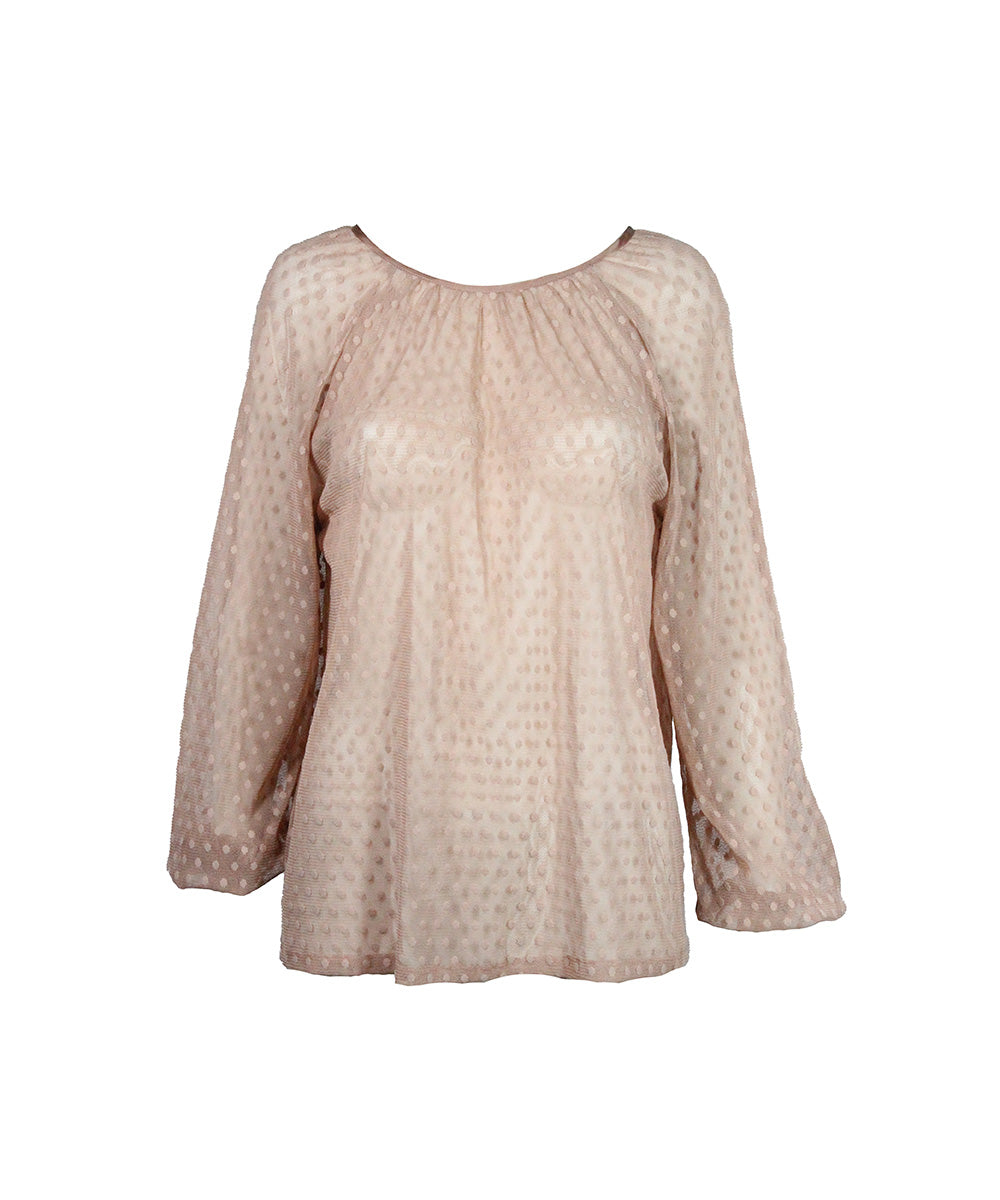Blusa Rosa Claro com Transparência