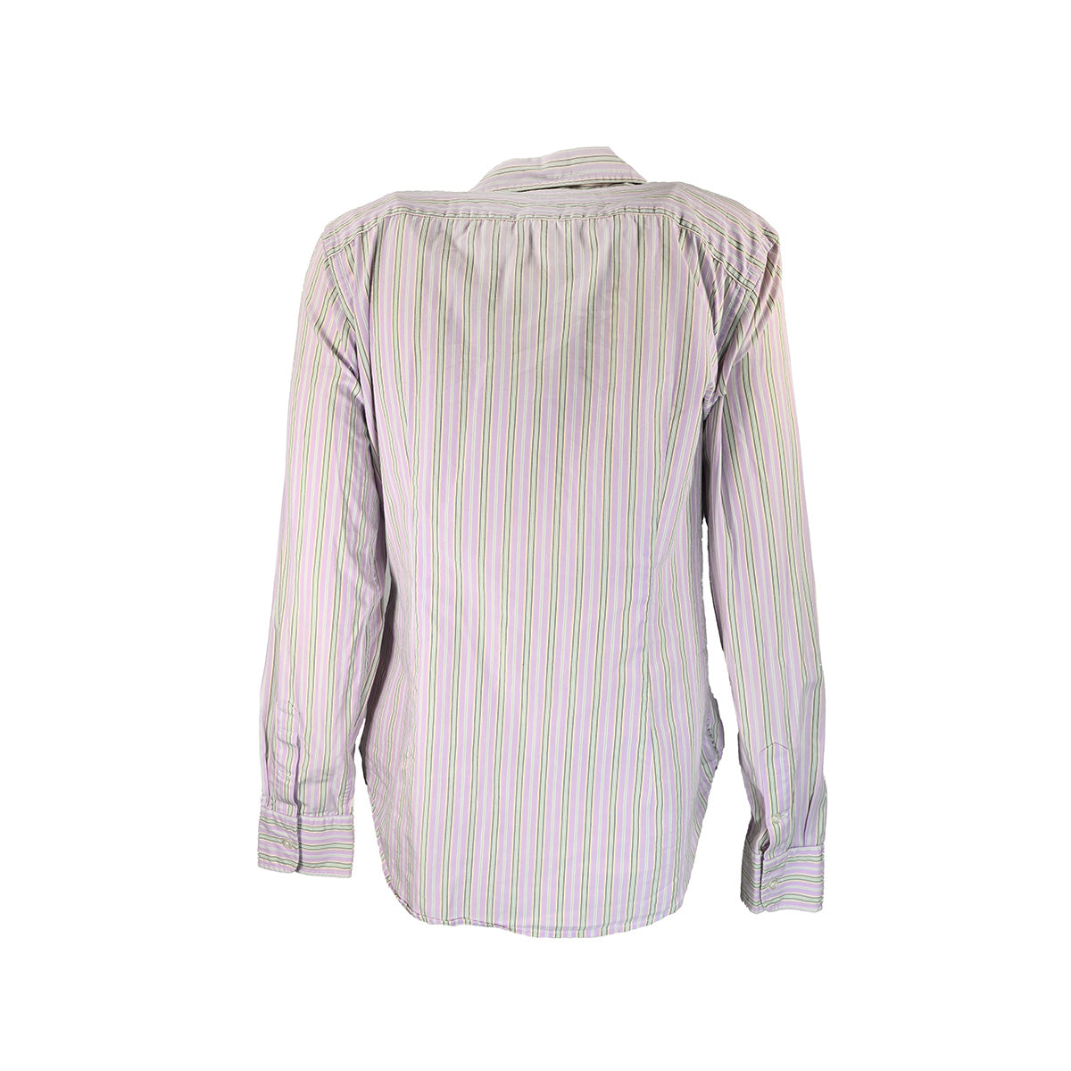 Camisa listrada rosa e verde