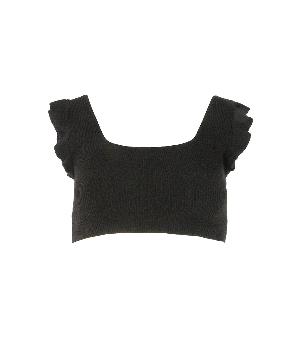 Cropped Preto de Malha