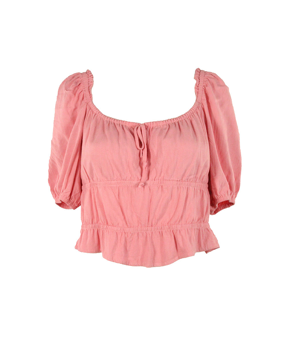 Cropped Rosa Claro com Laço