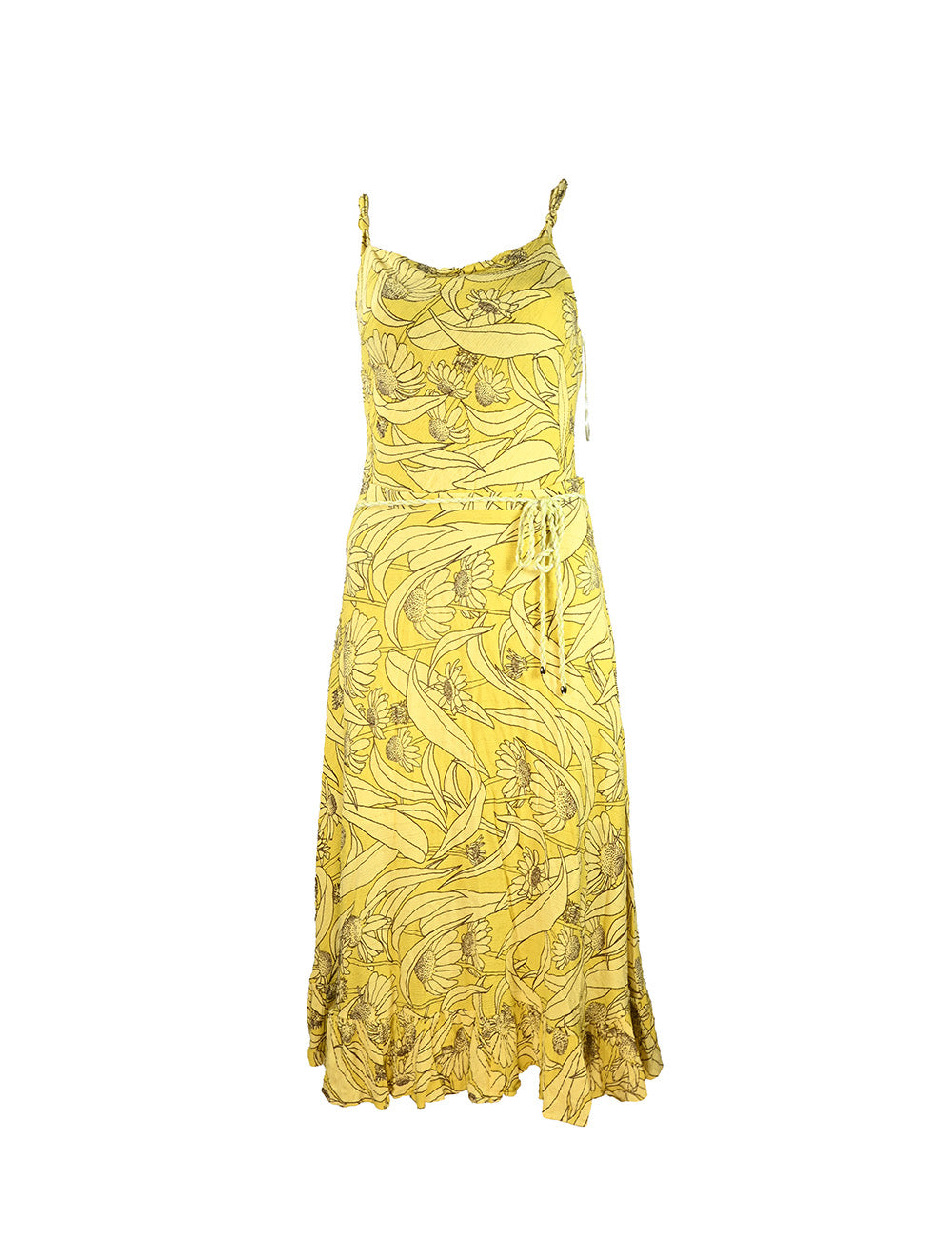 Regata amarela com estampa de girassol