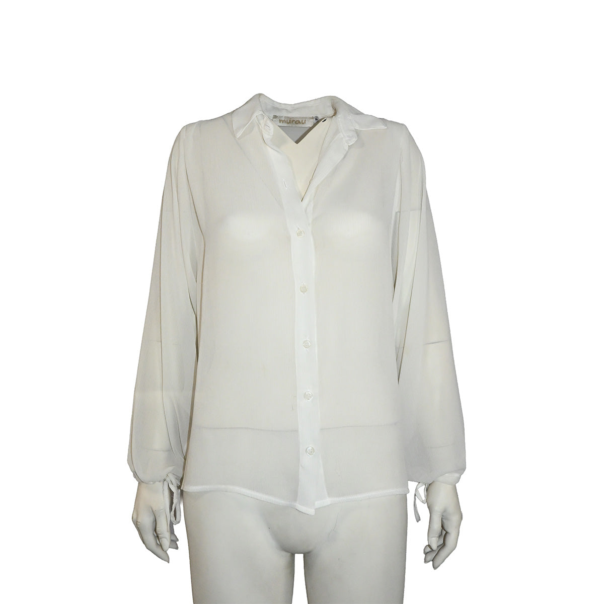 Camisa branca com transparência