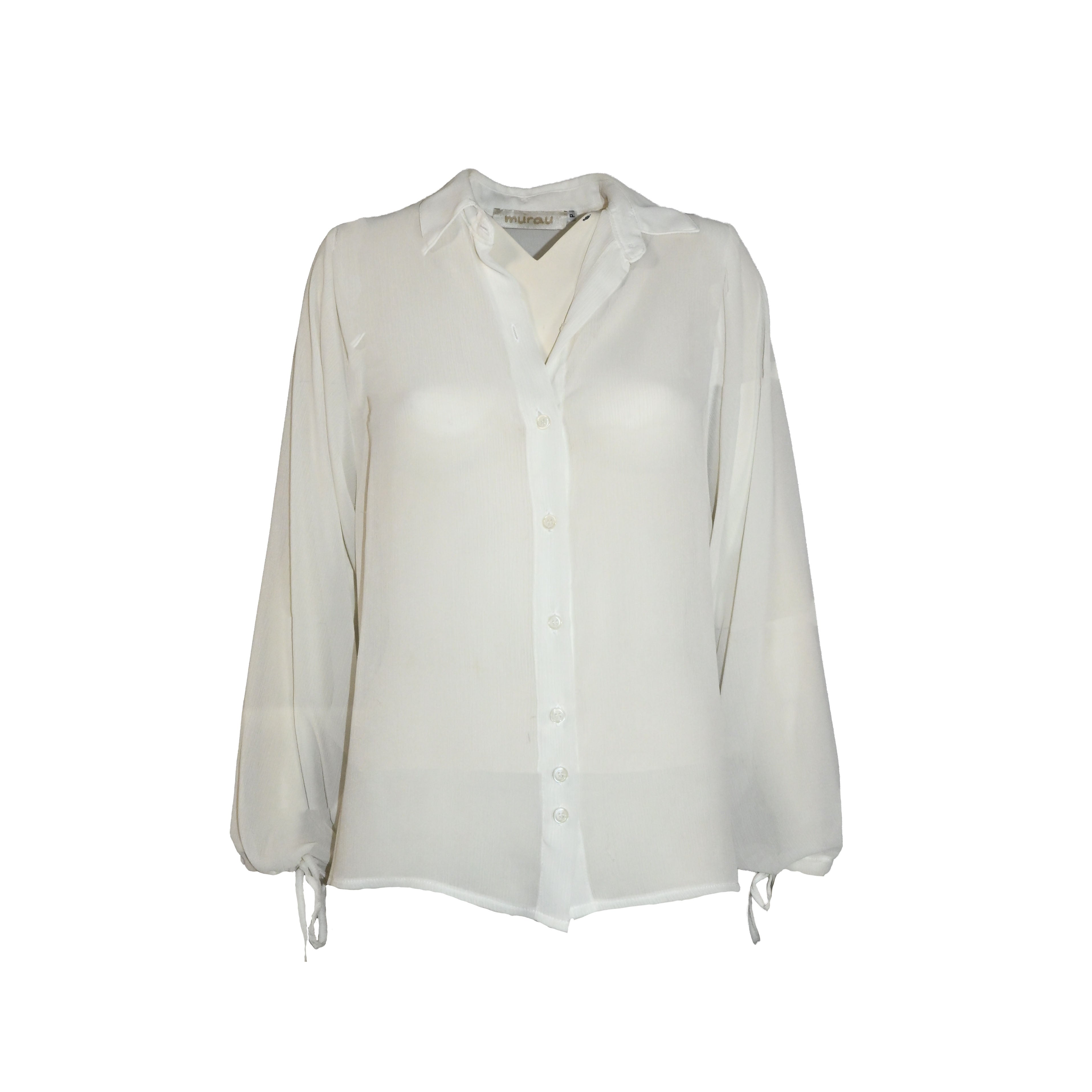 Camisa branca com transparência