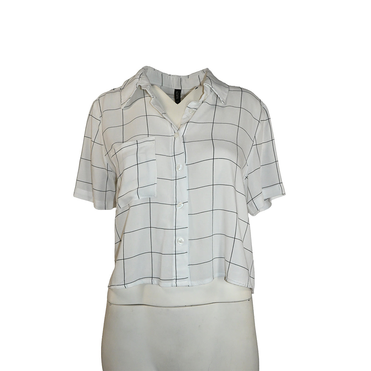 Camisa cropped quadriculada