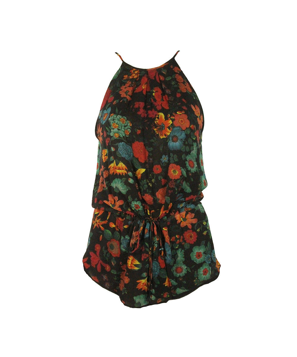 Regata Preta Floral