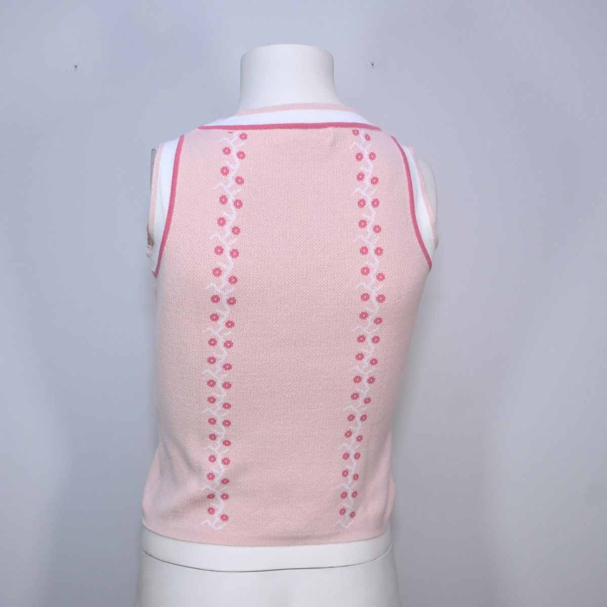 Regata de malha rosa floral