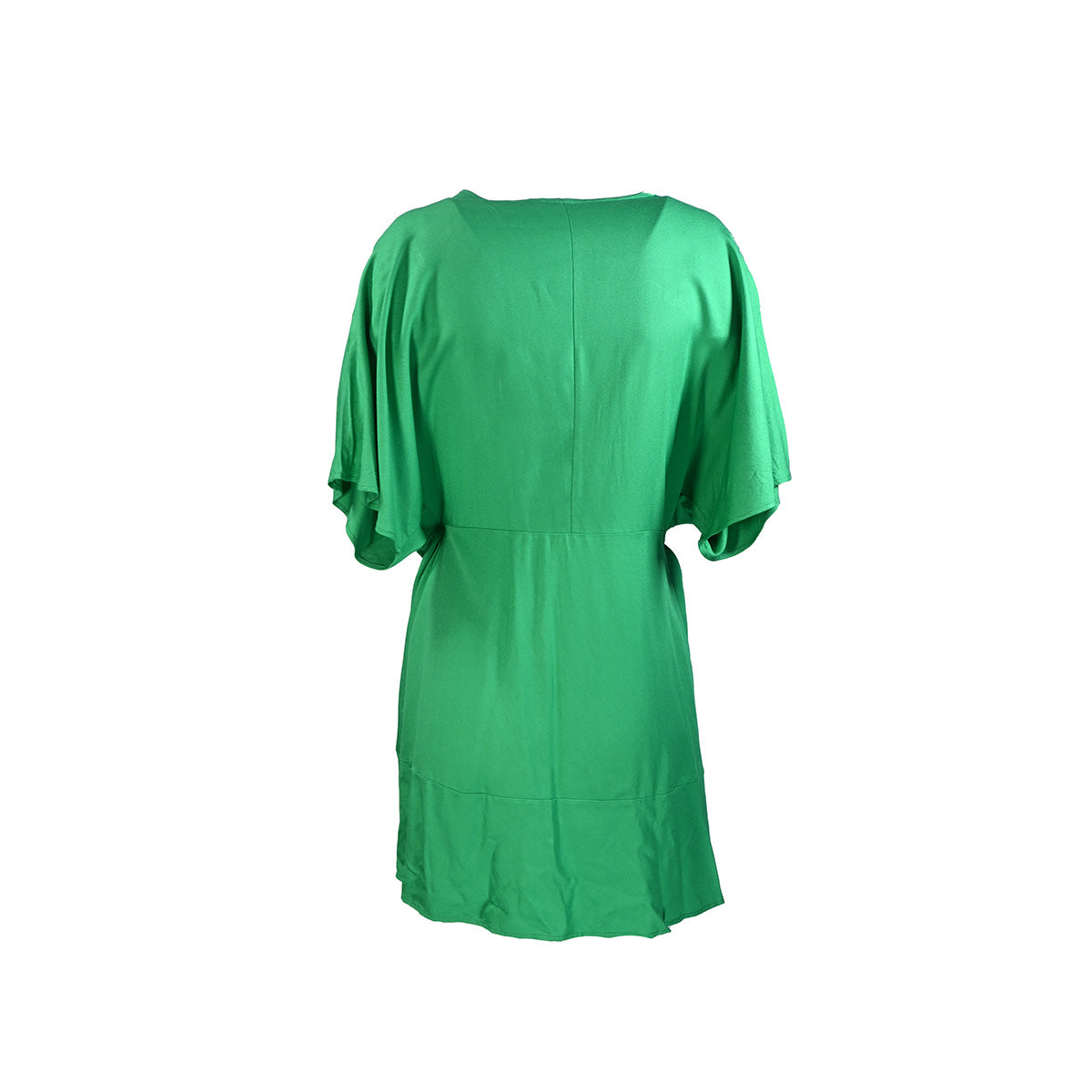 Vestido curto envelope verde