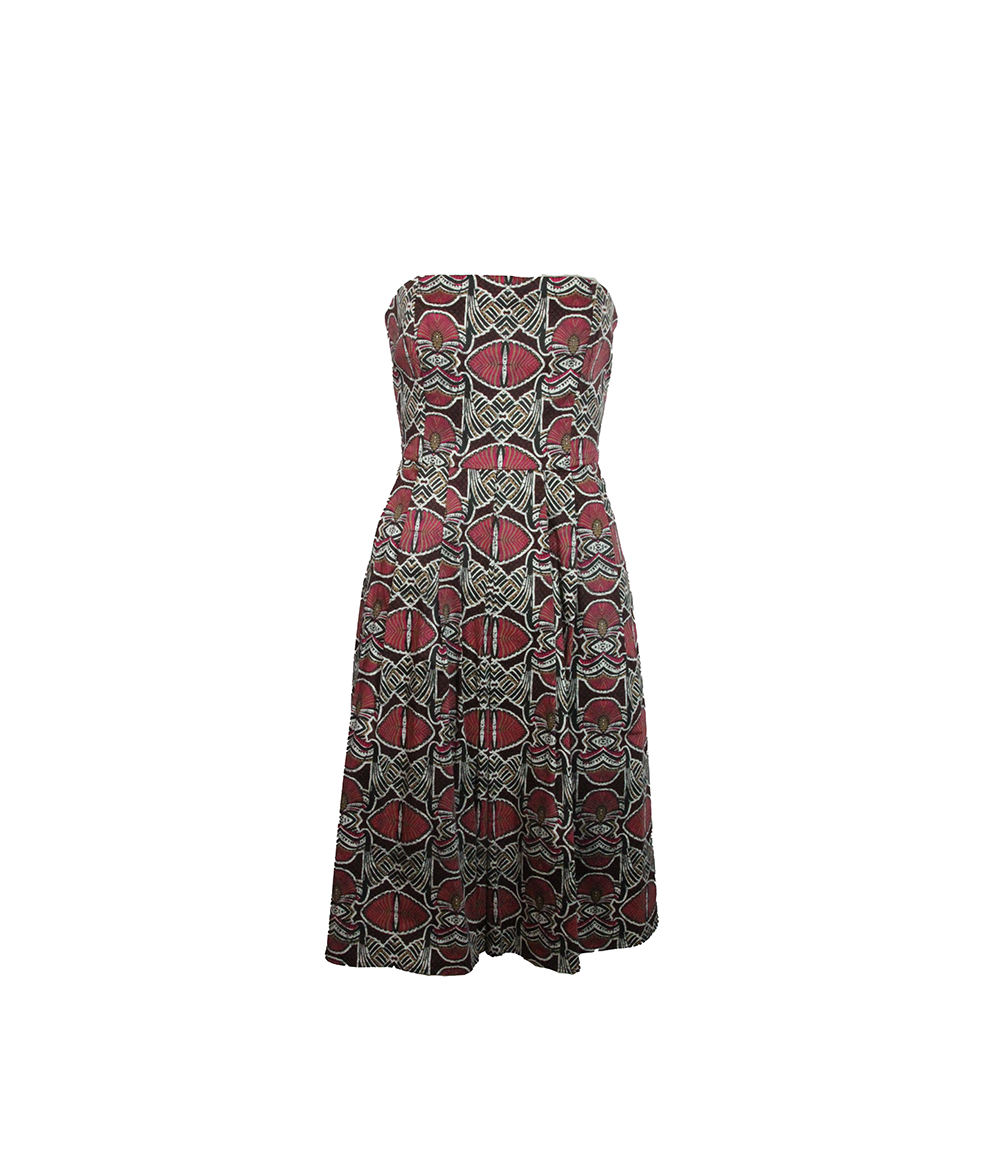 Vestido Curto Estampado Tomara Que Caia